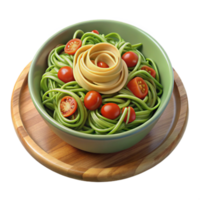 Green Pasta Salad with Cherry Tomatoes and Pasta Rose png