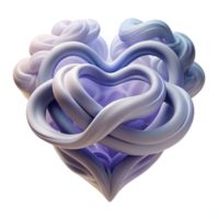 Abstract Heart 3D Render of Intertwined, Swirling Forms png