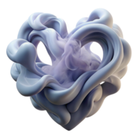 Abstract Heart 3D Render of Flowing, Swirling Shapes png