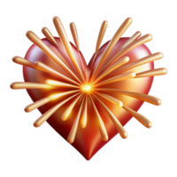 Exploding Heart A 3D Render of Love png