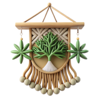 Bohemian Macrame Tree of Life Wall Hanging png
