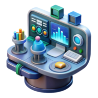 Futuristic Control Panel Data Monitoring System Management png