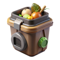 Fresh Produce Storage A 3D Model of a Composting Bin png
