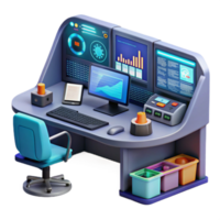Modern Workstation Data Monitoring Analysis Setup png