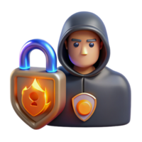 Cybersecurity Guardian Protecting Digital Assets with Enhanced Security png