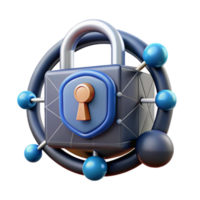 Cybersecurity Network Lock, Data Protection, and Secure Access png