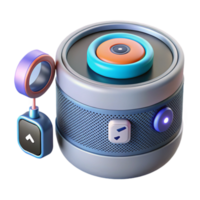 Smart Device with Circular Controls and Colorful Interface png