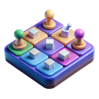 Abstract Puzzle Game Colorful Blocks and Pieces png