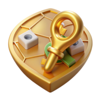 Unlocking Puzzle Golden Key Cube Challenge png