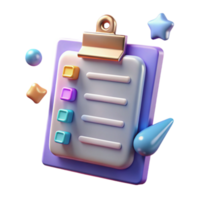 Checklist App 3D Task Manager, To-Do List, Goal Tracker, Schedule Planner, Project Organizer, Productivity Tool, Simple Interface, Easy-to-Use png