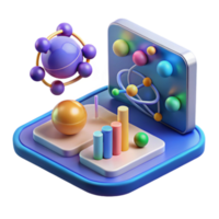 Data Visualization 3D Molecular Structure Charts png