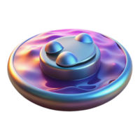 Abstract 3D Render Iridescent Orb with Smooth Surface png