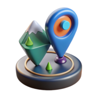 Discover Scenic Locations 3D Map Navigation png
