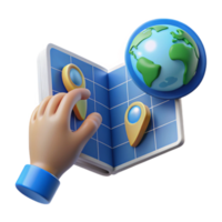 Global Travel Planning Map, Globe, and Location Pins png