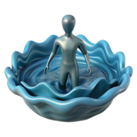 Immersed in Tranquility A 3D Render of Stillness png
