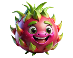 Dragon fruit mascot standing with a happy and inviting expression png