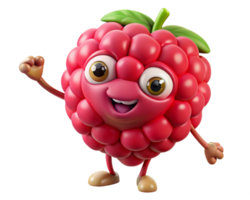 Happy raspberry cartoon with a simple yet fun look png