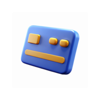 Blue Credit Card Icon With Yellow Buttons Suitable for Digital Payment and Finance Concepts png