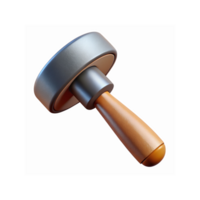 Minimalist Metal Hand Tool with Wooden Handle for Crafting and DIY Projects on Transparent Background png