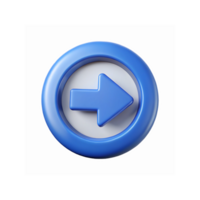 Blue Arrow Icon Circular Button Isolated Transparent Background Navigation Symbol Simple Design png