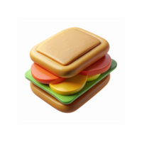 Layered Minimalistic Abstract Sandwich with Vibrant Shapes and Smooth Texture for 3D Design Projects png