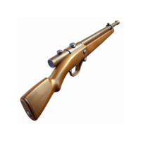 Brown Hunting Rifle with Scope Isolated on Transparent Background for Outdoor Adventure Usage png