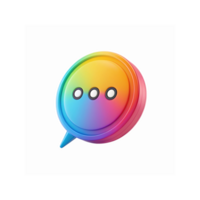 Gradient Speech Bubble Icon With Three Dots Vibrant Design For Messaging and Communication Apps png