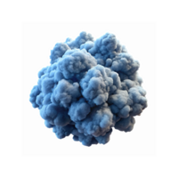 Blue Cloudy Smoke Explosion Visual Effect Particle Texture on Transparent Background for Design png