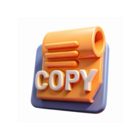 3D Rendered Orange and Blue Icon with Copy Text Design for Digital Applications png