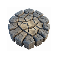Abstract Cracked Earth Texture Pattern of Gray Stone Blocks for Nature and Design Concepts png