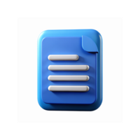Blue Document Icon with Rounded Edges and Folded Corner for Digital Applications png