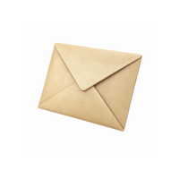 Beige Paper Envelope Simple Design for Letters Invitations or Documents Transparent Background png