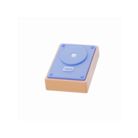 3D Rendered Blue and Beige Hard Disk Drive Icon with Minimal Design and Transparent Background png