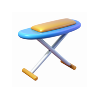 Modern Blue and Yellow Portable Ironing Board Minimalist Design for Home Laundry Tasks png
