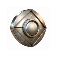 Metallic Geometric Circular Design Decorative Metallic Ornament with Triangular and Circular Shapes png