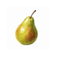 Green and Yellow Pear with Red Blush on Transparent Background Perfect for Food Design png