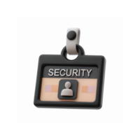 Black and Beige Security Badge Icon with User Symbol for Identification and Safety Applications png