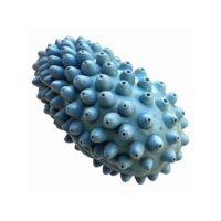 Close Up of Blue Spiky Object with Rounded Protrusions and Textured Surface on Transparent Background png