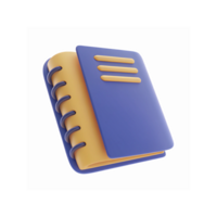 Blue and Yellow Spiral Notebook Icon with Minimalistic Design and Transparent Background for Education png