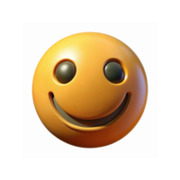 luminosa giallo smiley viso emoji con contento espressione e lucido finire per emozione rappresentazione png