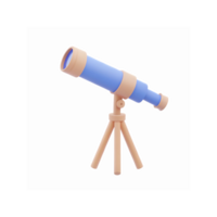 Blue And Beige Telescope With Tripod For Stargazing Or Astronomy On Transparent Background png