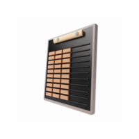 Black Rectangular Abacus with Wooden Beads for Education Math Learning Tool on Transparent Background png