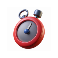 Red And Blue Stopwatch With Modern Digital Design Isolated On Transparent Background png