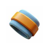 Modern Abstract Blue and Orange Layered Wristband Design with Textured Surface for Graphic Use png