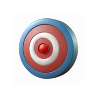 Abstract Red White Blue Circular Target Icon With Center Bullseye On Transparent Background png