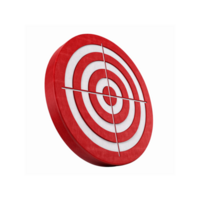 Red Target Bullseye With White Concentric Circles And Crosshair For Goal Focus And Precision Concept png