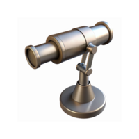 Metallic Desktop Telescope with Modern Design and Adjustable Stand on Transparent Background png