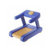 Blue And Yellow Minimalist Treadmill Toy Design For Fitness And Exercise Concept On Transparent Background png