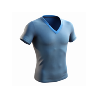 Light Blue V Neck Short Sleeve Shirt with Smooth Texture for Casual Wear on Transparent Background png