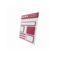 Minimalistic Website Wireframe Template with Red Layout Elements and White Background png